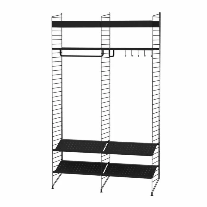 String kapstok combinatie 3-Zwart Hete Deal