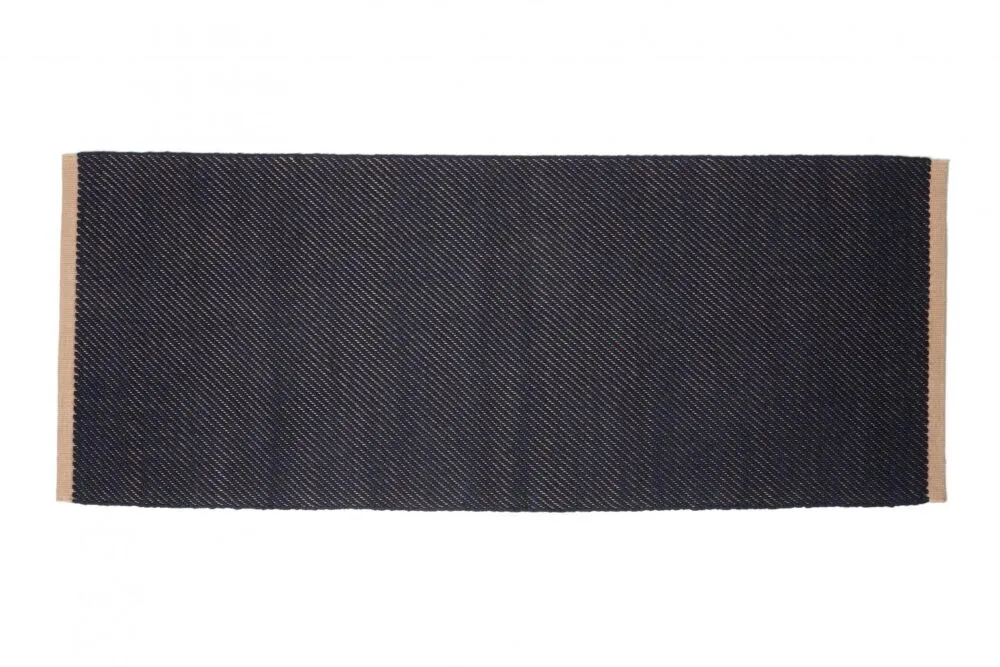 Betaalbaar HAY Bias Rug vloerkleed-Dark Blue-80x200 cm