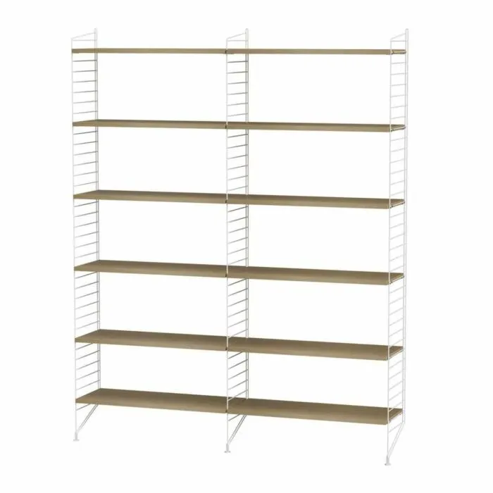 String opbergkast combinatie 8-Wit-Eiken Direct Verzonden