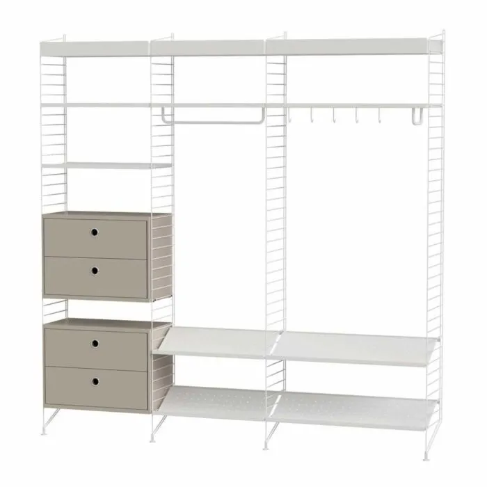 String kapstok combinatie 6-Wit / beige Must-Have