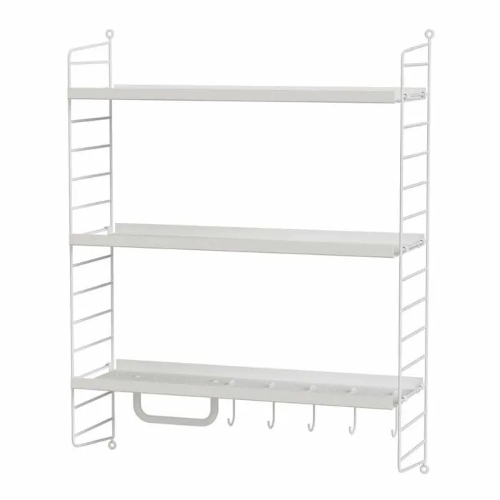 Beperkte Voorraad String wandrek combinatie 11-Wit