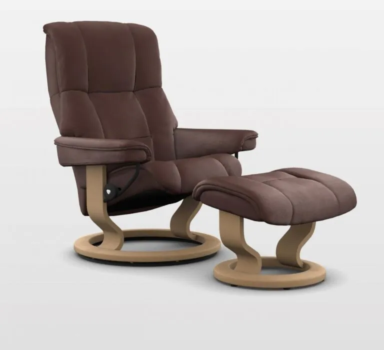 Goedkoop Stressless Mayfair M Classic relaxfauteuil met hocker-Batick Malt Brown
