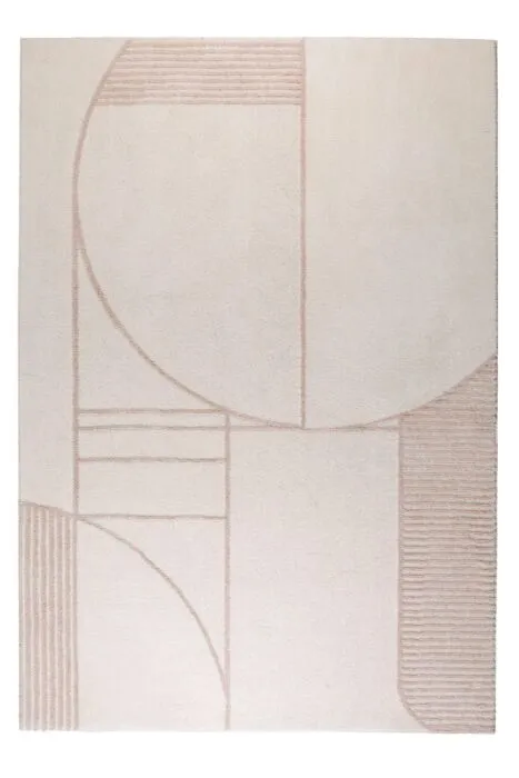 Uitverkoop Zuiver Bliss vloerkleed-Naturel/roze-160x230 cm