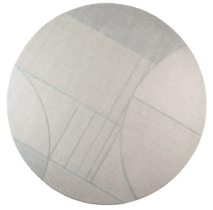 Zuiver Bliss vloerkleed rond-Grijs/blauw Gecertificeerd