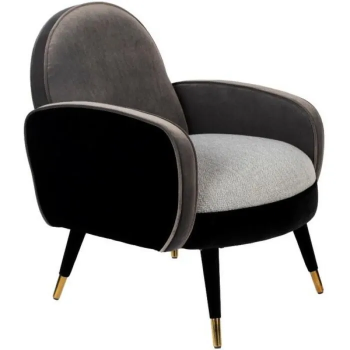 Zuiver Sam fauteuil-Zwart-grijs Nieuw