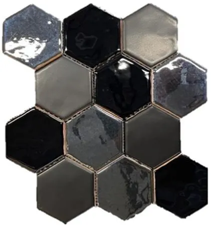 Bestel Nu Grandeur HEXAGONEL Zwart-glans (GRAHEXMOSBL)