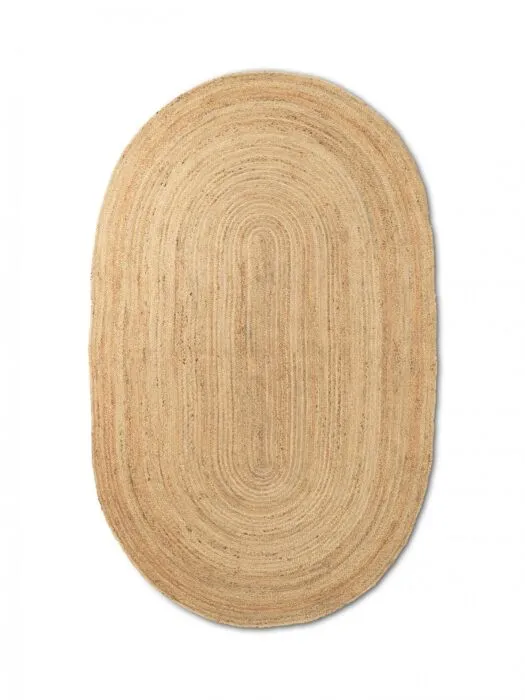 Exclusieve Aanbieding Ferm Living Eternal Oval Jute vloerkleed-Natural-200x140 cm