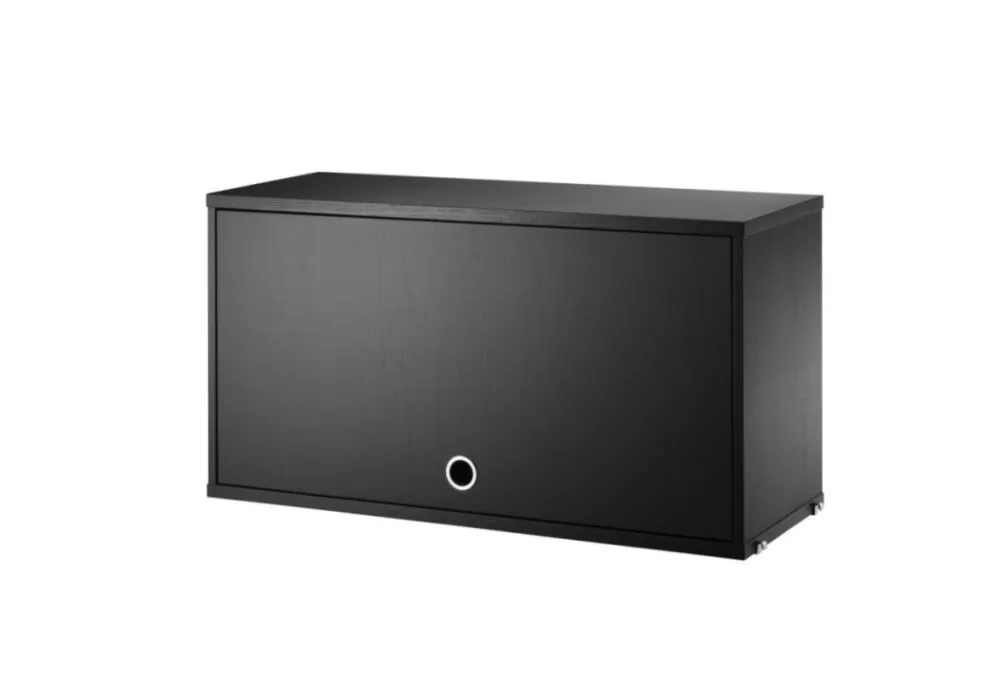 Premium String Cabinet with Flip door wandkast-Black Stained Ash