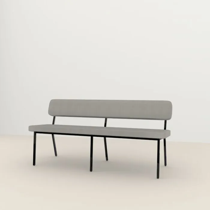 Studio HENK Coode eettafelbank zwart frame-220 cm Nieuw