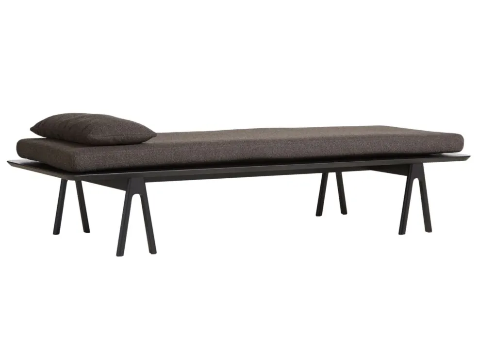 WOUD Level Daybed bank-Zwart-Dark Brown Populair