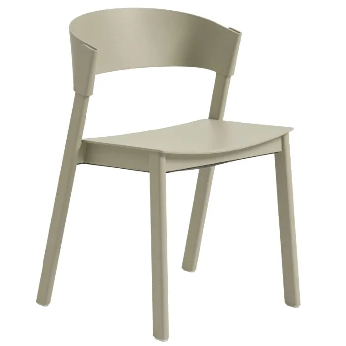 muuto Cover Side Chair stoel-Dark Beige Hoge Kwaliteit