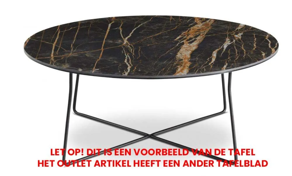 Finale Uitverkoop Dyyk Solo salontafel-50x30 cm-Keramiek 1 Calce Nero OUTLET