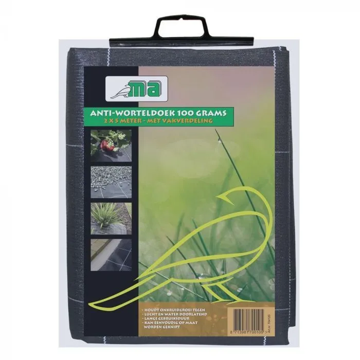 Worteldoek- anti worteldoek zwart 2x5meter. Goedkoop