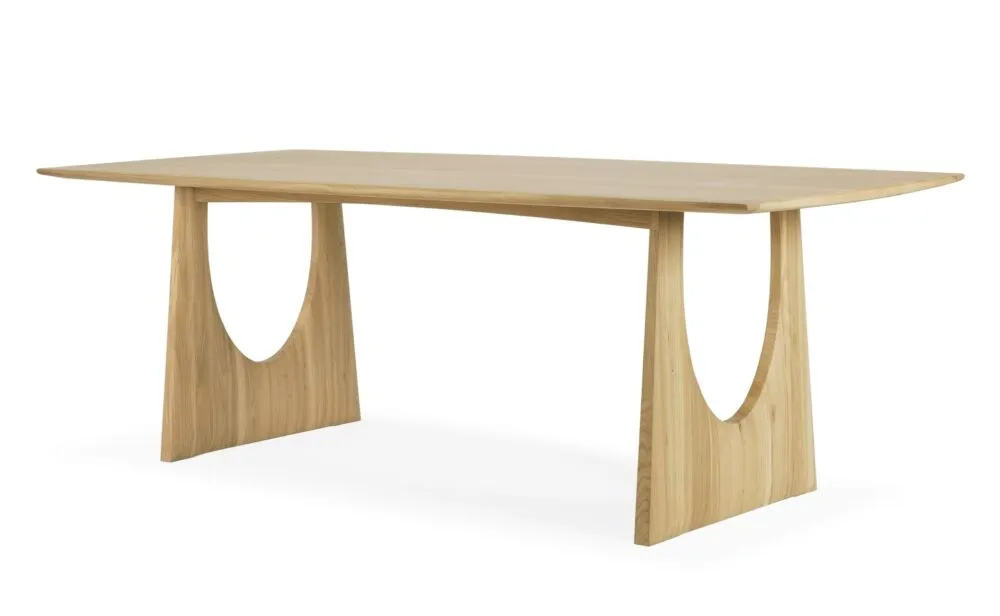 Ethnicraft Oak Geometric eettafel-220 cm-Eiken Uitverkoop