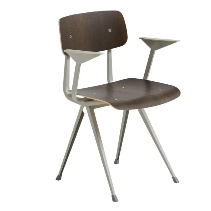 Bestel Nu HAY Result armstoel - beige gepoedercoat onderstel-Smoked
