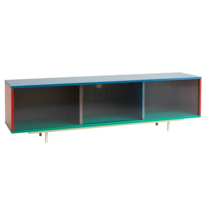 Op = Op HAY colour kast L-Floor Multi glas deuren
