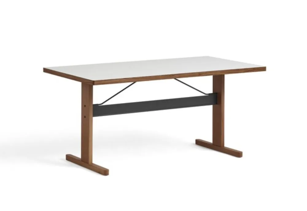 HAY Passerelle eettafel-Walnut+white/ Ink Black-160x85 cm Voordeelprijs