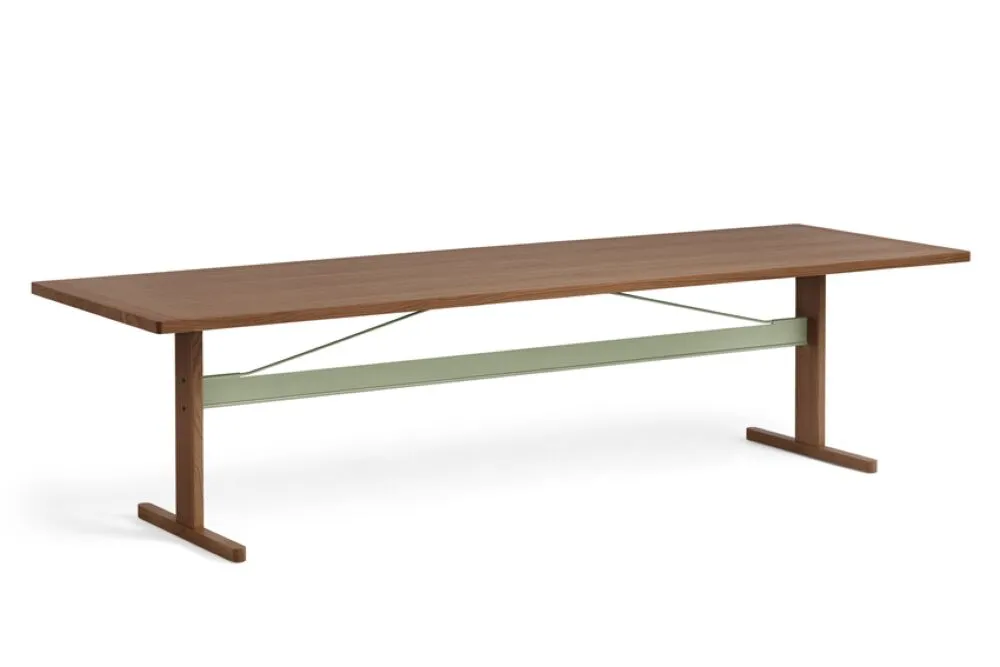 Koop Vandaag HAY Passerelle eettafel-Walnut / Thyme Green-300x95 cm