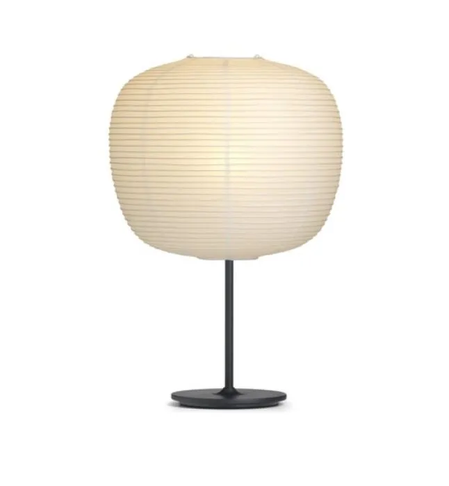 Laatste Versie HAY Common Rice Paper tafellamp-Rond-Soft black