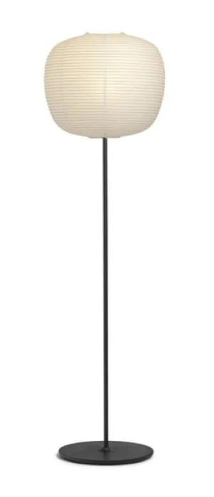 Favoriet HAY Common Rice Paper vloerlamp-Soft black-Rond