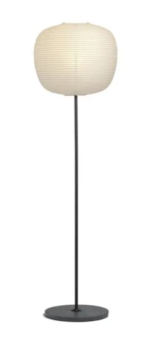 HAY Common Rice Paper vloerlamp-Soft Black Terrazzo-Rond Laatste Versie