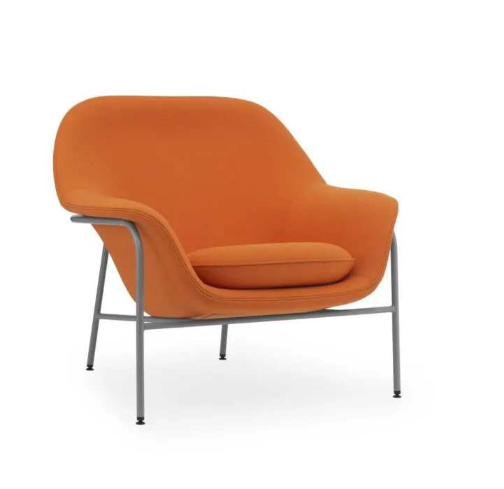 Normann Copenhagen Drape lounge fauteuil laag- grijs stalen onderstel Goedkoop