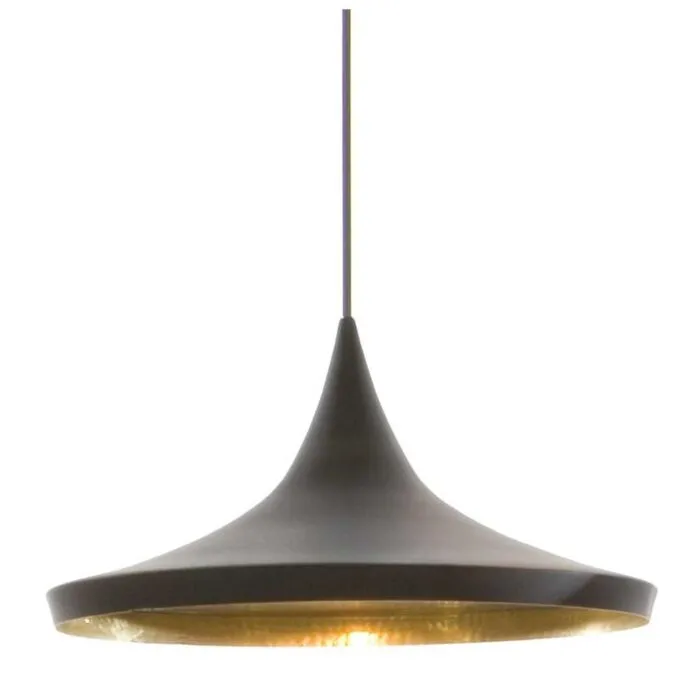 Tom Dixon Beat Light Wide LED hanglamp-Zwart Lage Kosten