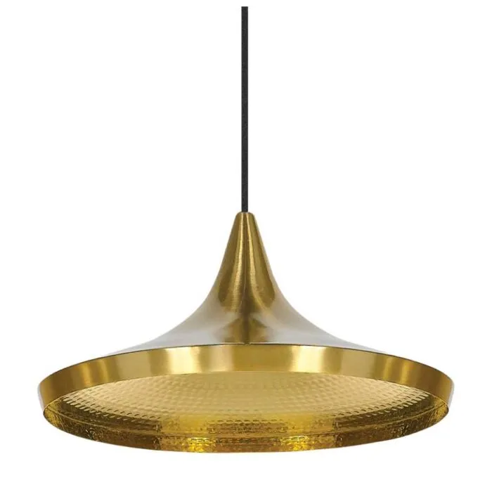 Tom Dixon Beat Light Wide LED hanglamp-Messing Dagaanbieding