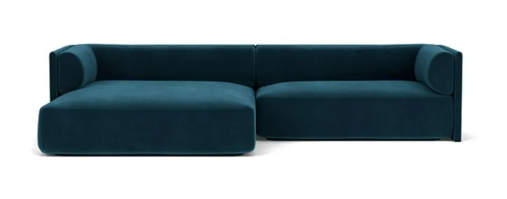 FEST Bolster hoekbank met divan-Royal - 56 Petrol-Divan links Actieprijs
