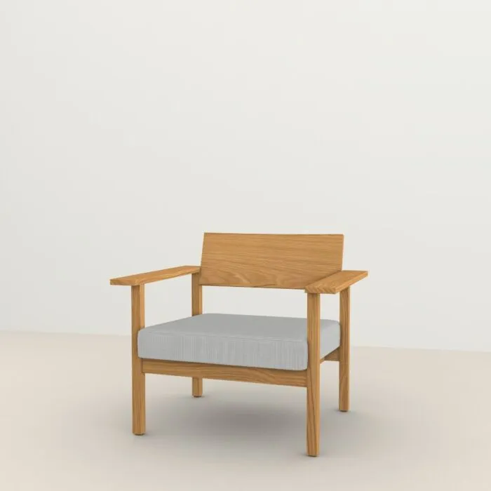 Op = Op Studio HENK Base Lounge chair-Light grey 60-Hardwax oil natural