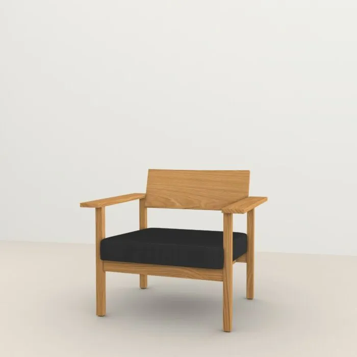Studio HENK Base Lounge chair-Black 61-Hardwax oil natural Koop Vandaag