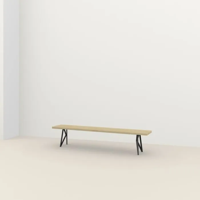 Studio HENK Butterfly Outdoor eetbank Accoya zwart frame-140 cm Hoge Kwaliteit