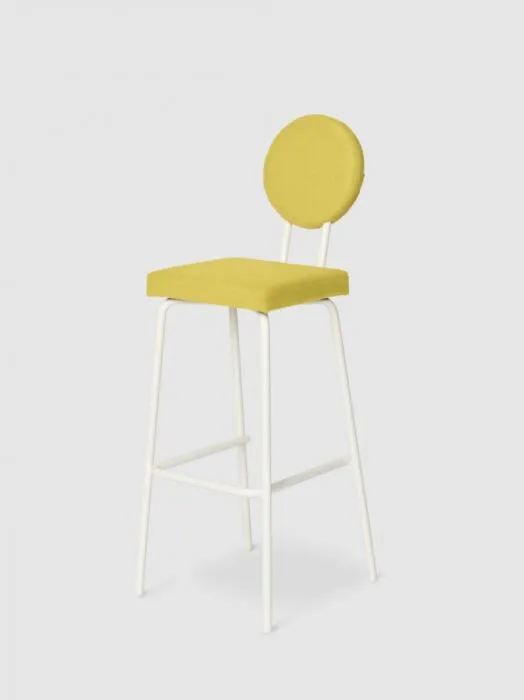 Puik Option Barstool barkruk Zithoogte 75 cm-Geel-Vierkante zit, ronde rug Bestseller