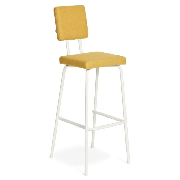 Koop Vandaag Puik Option Barstool barkruk Zithoogte 75 cm-Geel-Vierkante zit, vierkante rug