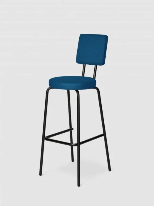 Bestseller Puik Option Barstool barkruk Zithoogte 75 cm-Donker blauw-Ronde zit, vierkante rug
