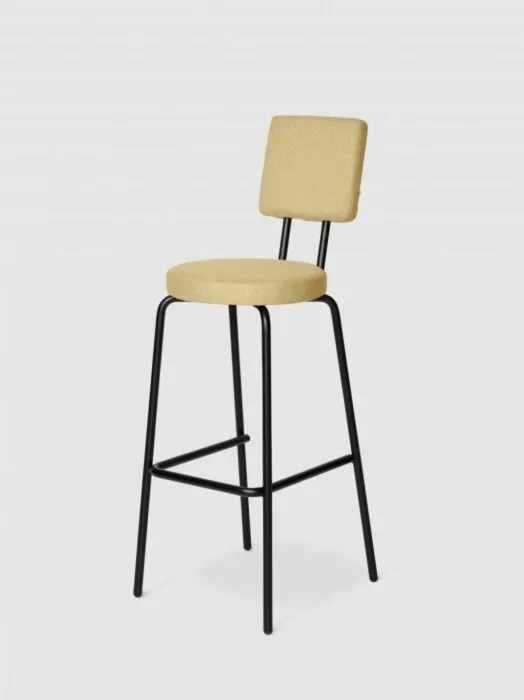 Laatste Kans Puik Option Barstool barkruk Zithoogte 65 cm-Beige-Ronde zit, vierkante rug