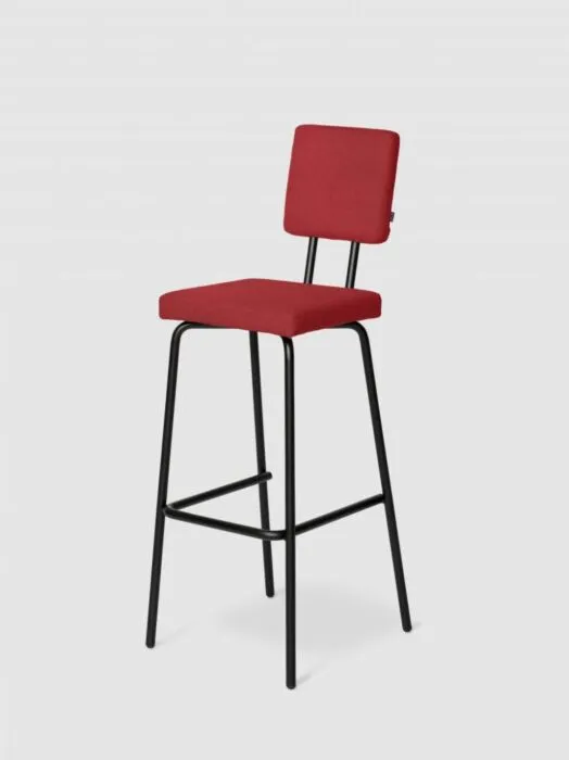 Actieprijs Puik Option Barstool barkruk Zithoogte 65 cm-Bordeaux-Vierkante zit, vierkante rug