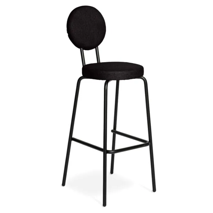 Puik Option Barstool barkruk Zithoogte 65 cm-Zwart-Ronde zit, ronde rug Finale Uitverkoop
