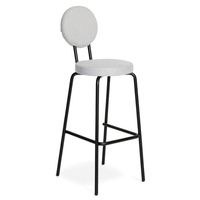 Nu Kopen Puik Option Barstool barkruk Zithoogte 65 cm-Ronde zit, ronde rug-Licht grijs