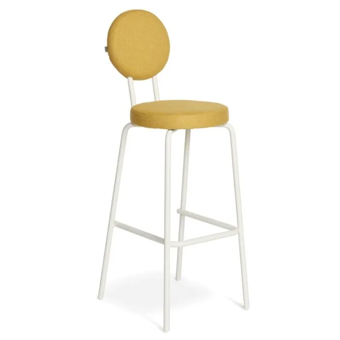 Puik Option Barstool barkruk Zithoogte 65 cm-Ronde zit, ronde rug-Geel Lage Prijs