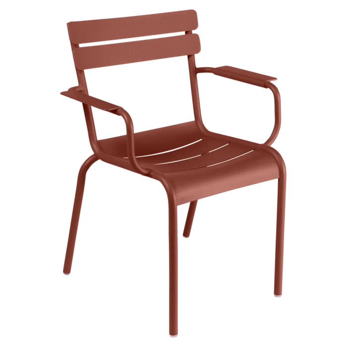 Korting Fermob Luxembourg tuinstoel met armleuning-Red Ochre