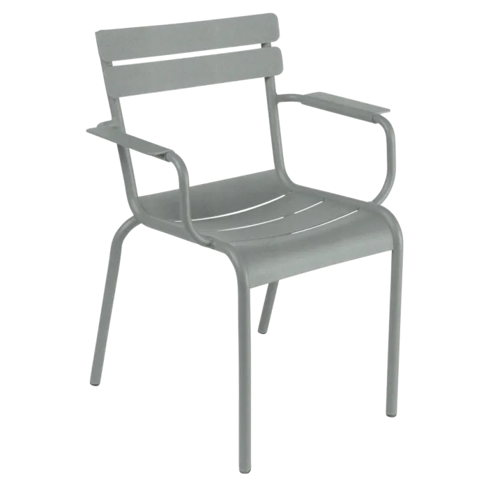Weekendaanbieding Fermob Luxembourg tuinstoel met armleuning-Lapilli Grey