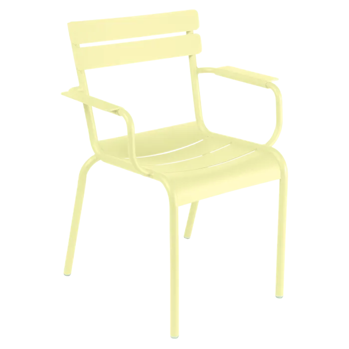 Fermob Luxembourg tuinstoel met armleuning-Frosted Lemon Speciale Aanbieding