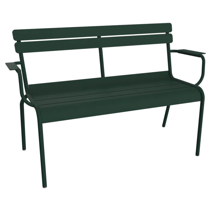 Betaalbaar Fermob Luxembourg tuinbank met rug en armleuning-Cedar Green