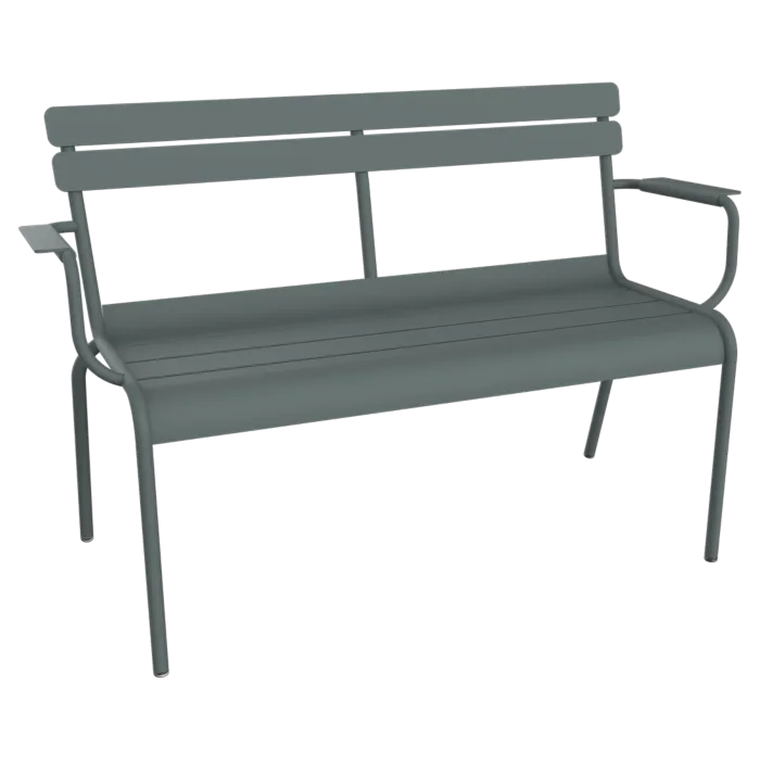 Koop Online Fermob Luxembourg tuinbank met rug en armleuning-Storm Grey