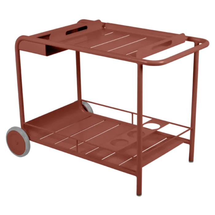 Fermob Luxembourg trolley-Red Ochre Rechtstreeks Van De Fabrikant
