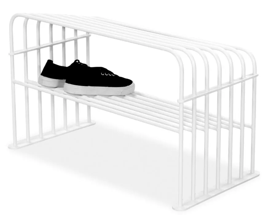 Spinder Design Grid schoenenrek-70x34 cm-Wit Koop Vandaag
