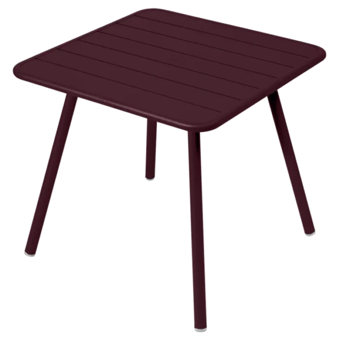 Fermob Luxembourg tuintafel vier poten 80x80 cm-Black Cherry Lage Prijs