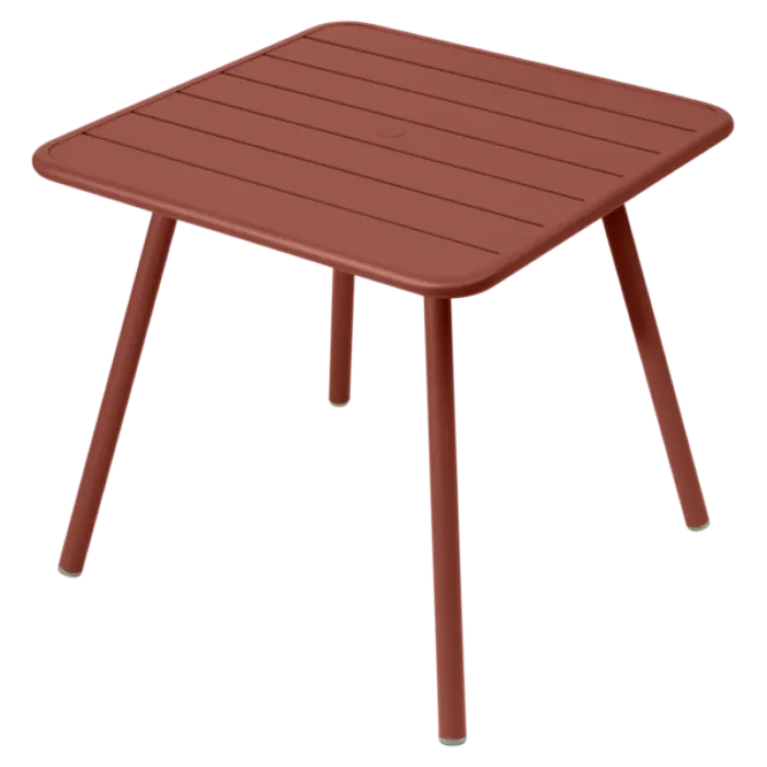 Fermob Luxembourg tuintafel vier poten 80x80 cm-Red Ochre Seizoensaanbieding