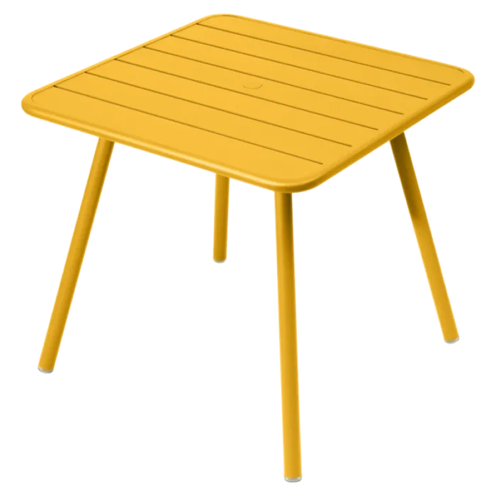 Beperkt Aanbod Fermob Luxembourg tuintafel vier poten 80x80 cm-Honey